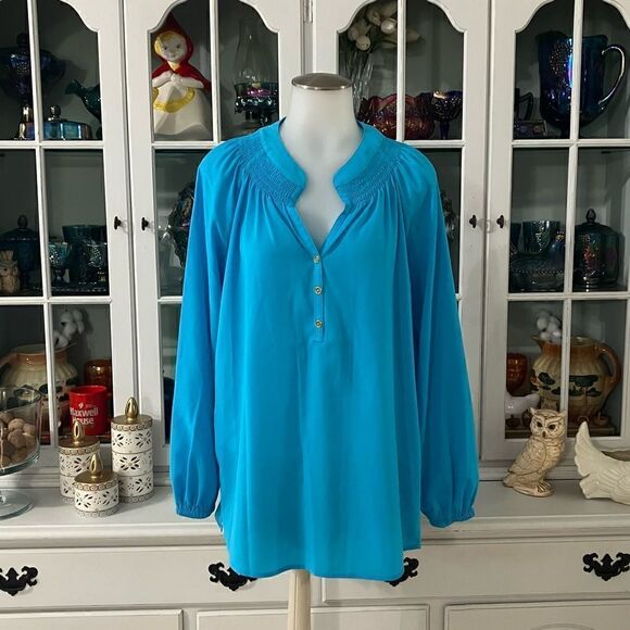 Blue blouse  Size Small  Pappagallo - Picture 3 of 8